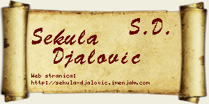 Sekula Đalović vizit kartica